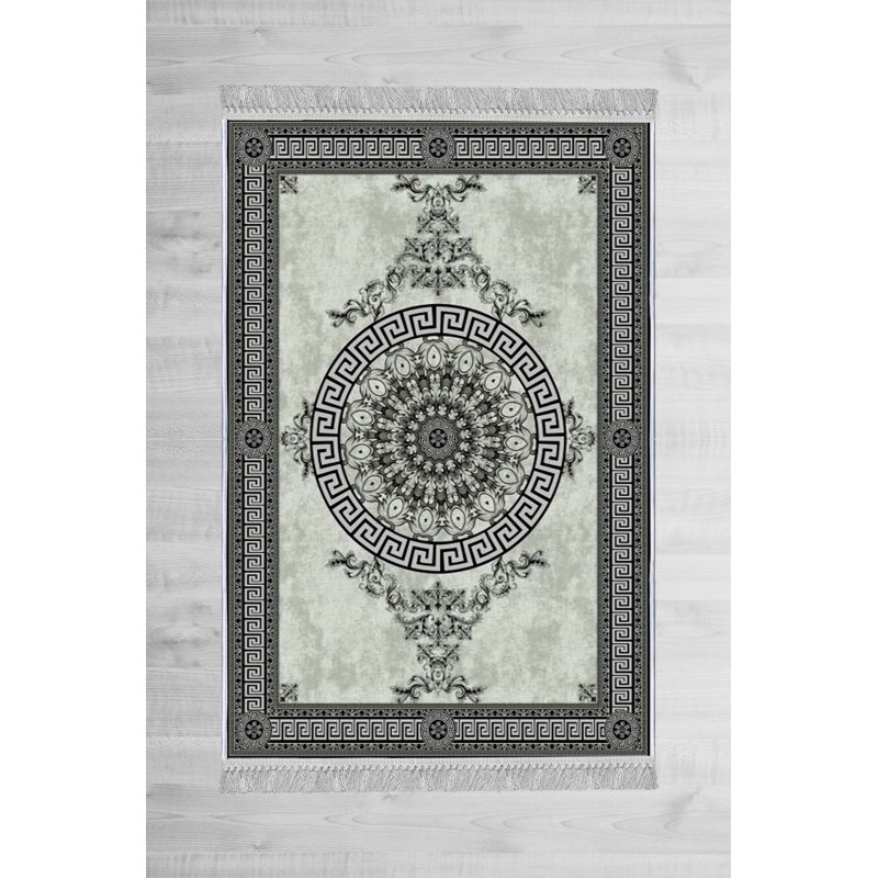 Luxurious Velvet Area Rug, 5.2 x 7.5 ft | 100% Velvet Fabric, 100% Cotton Sole, 0.4 in Pile Height | Antibacterial, Non-Slip, Machine Washable | Elegant 3D Digital Print, Perfect for Living Room & Bedroom Décor