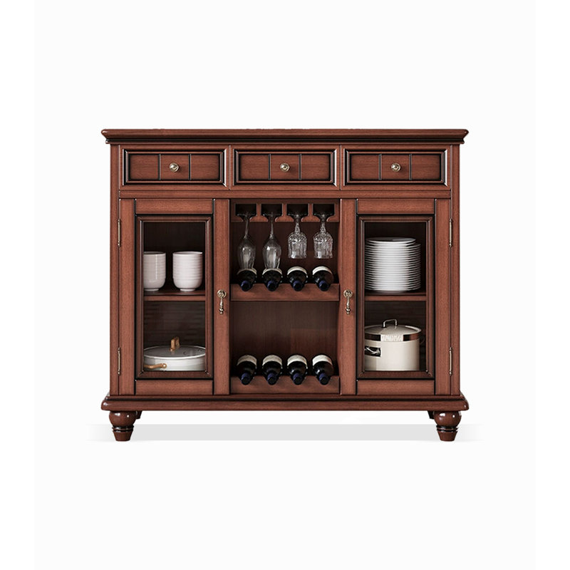 Support à vin rectangulaire en bois massif 43,70 po