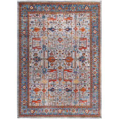 Raffin One-of-a-Kind Hand-Knotted Area Rug - Grey, 10' 2" x 14' 0"