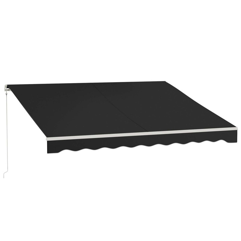 Auvent de patio rétractable polyvalent pour les espaces extérieurs, améliorant le confort et le style, Noir