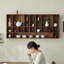 Bois massif + 4 tablettes murales en bois manufacturé, présentoir à décor moderne pour chambre à coucher, salle de bain, cuisine, salon