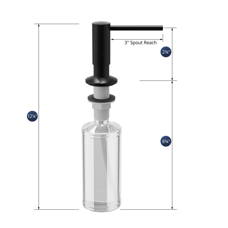 Distributeur de savon / lotion Karran, Noir mat