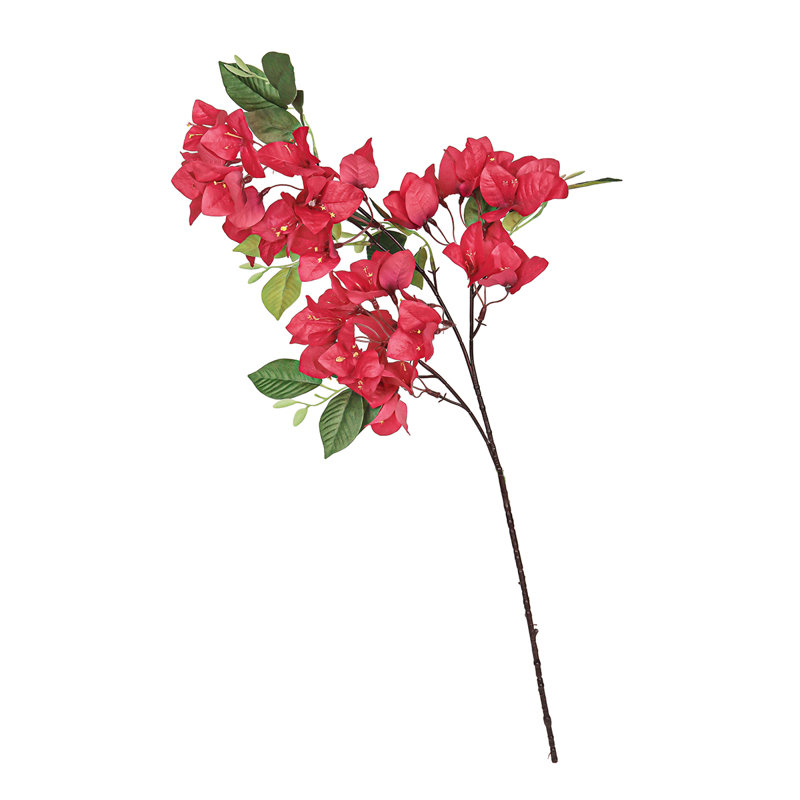 Artificial Bougainvillea Flower Stem Spray, Rouge