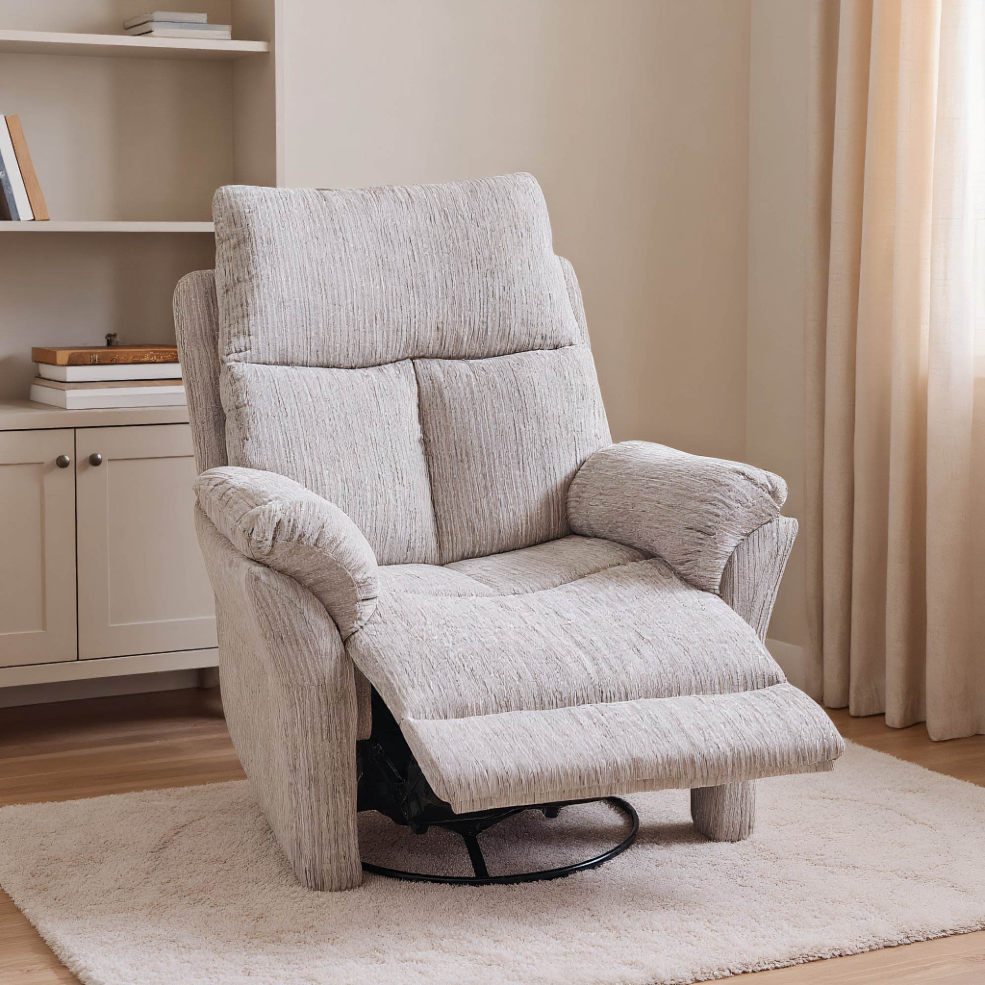 Latitude Run® Modern Leather Recliners, Adjustable Swivel Rocking Chair ...