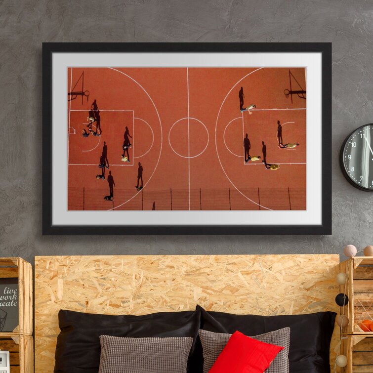 Marmont Hill Basketball Court Framed On Paper by Karolis Janulis Print  Wayfair