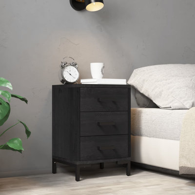 Szymanski 40cm W Solid Wood Bedside Table