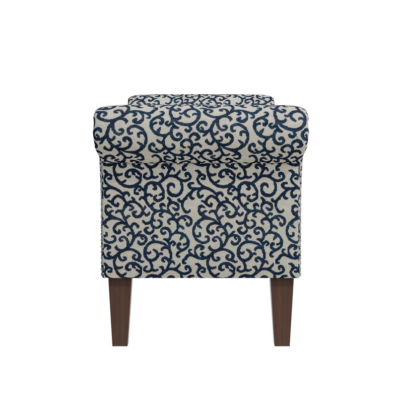 Banc de rangement avec accoudoirs roulés Wallen Traditional