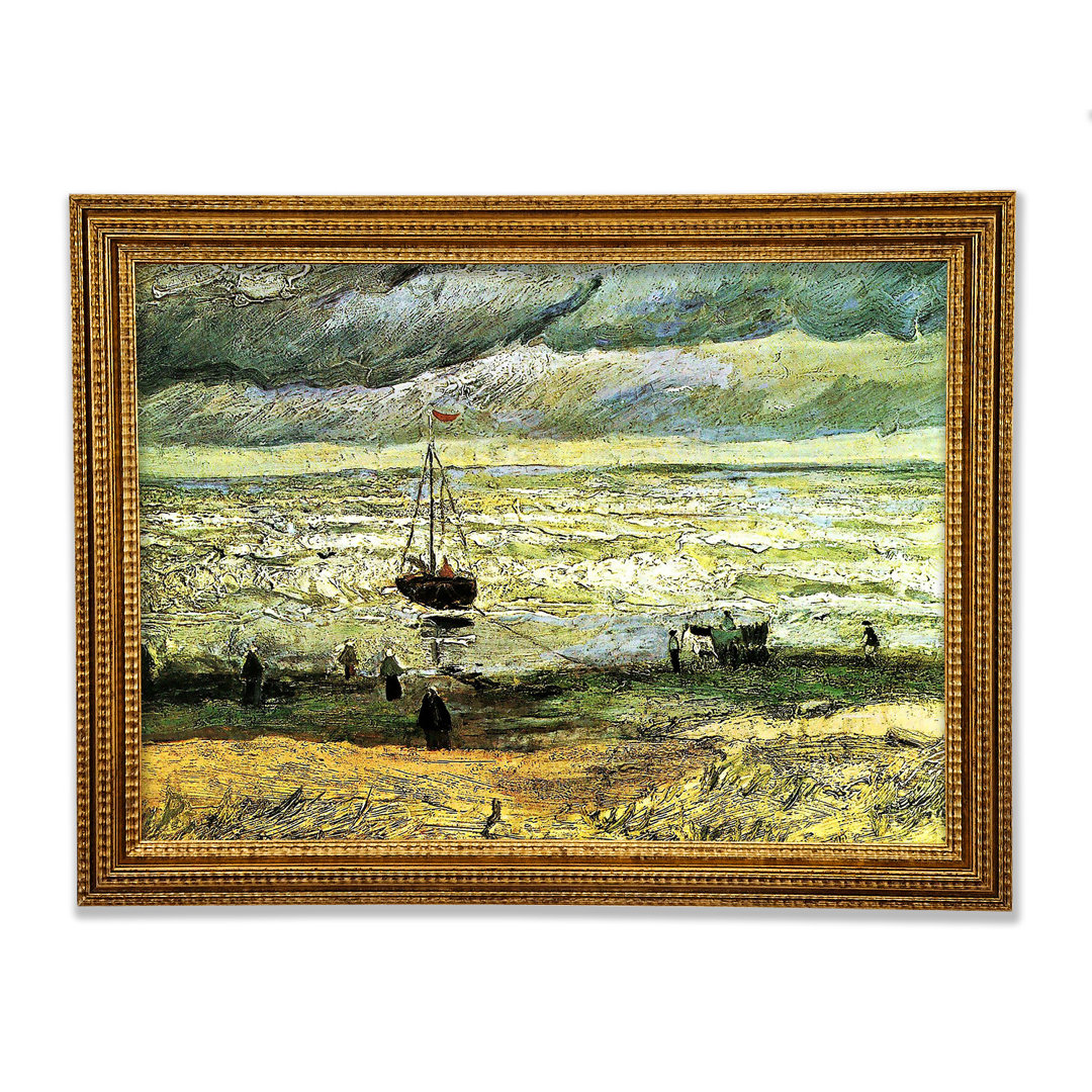 Scheveningen Beach In Stormy Weather von Van Gogh - Einzelne Bilderrahmen Kunstdrucke