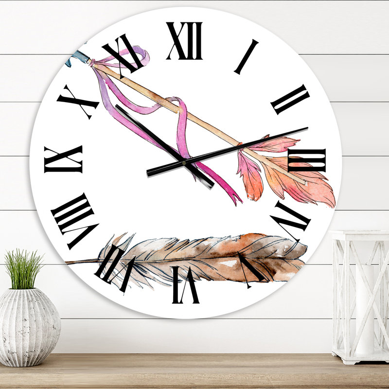 Horloge murale bohème et éclectique, Surdimensionné