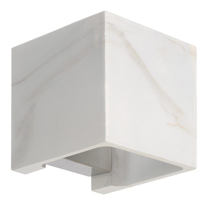 Mood Outdoor Flush Mount, White Marble