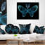 Coussin à imprimé floral turquoise-30059028-30059031