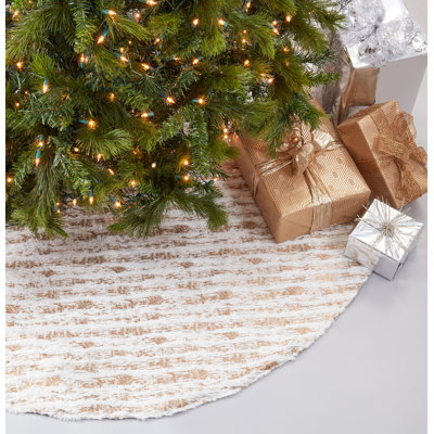 Jupe d'arbre de Noël en fausse fourrure