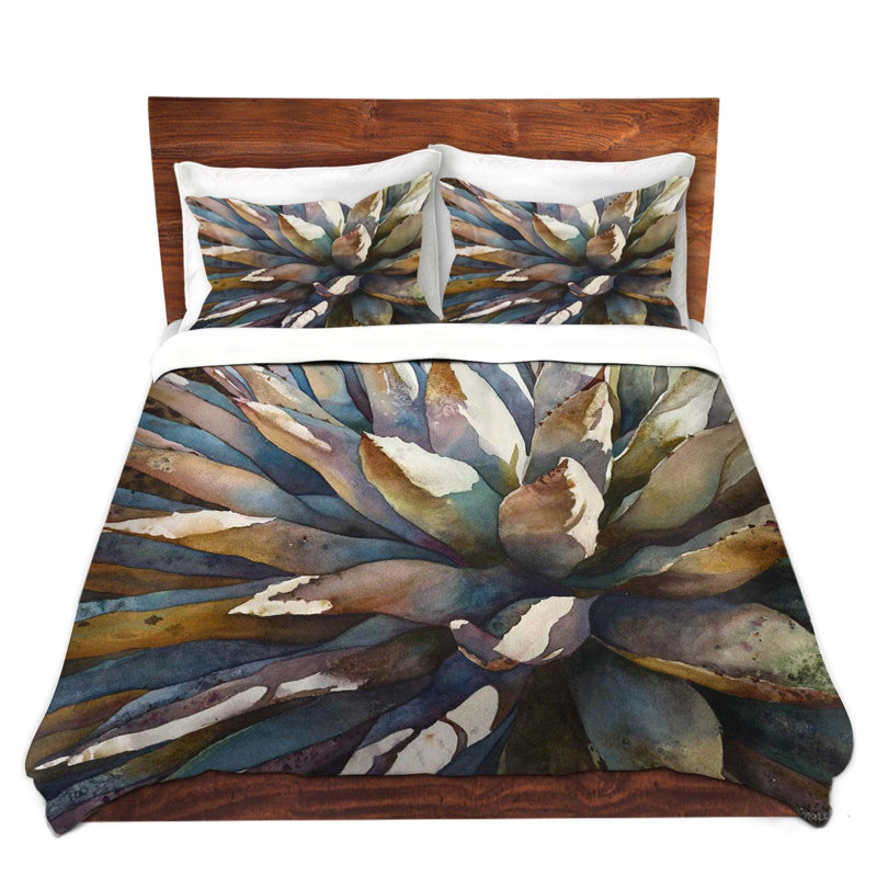Ensemble de housse de couette Sunstruck Yucca Plant, Housse de couette pour grand lit et 2 taies décor