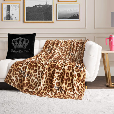Juicy Couture Regent Leopard Throw Blankets