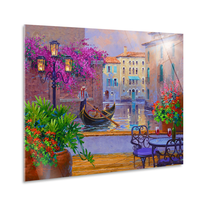 Romantic Reflections in Venice 1 Piece Wall Art, 100cm H x 140cm W, Wrapped Canvas