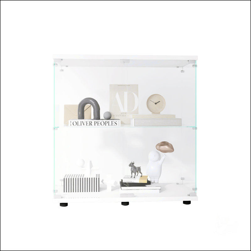 Vitrine en verre 2 couches, Blanc