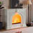 Beige Solid Wood Electric Fireplac
