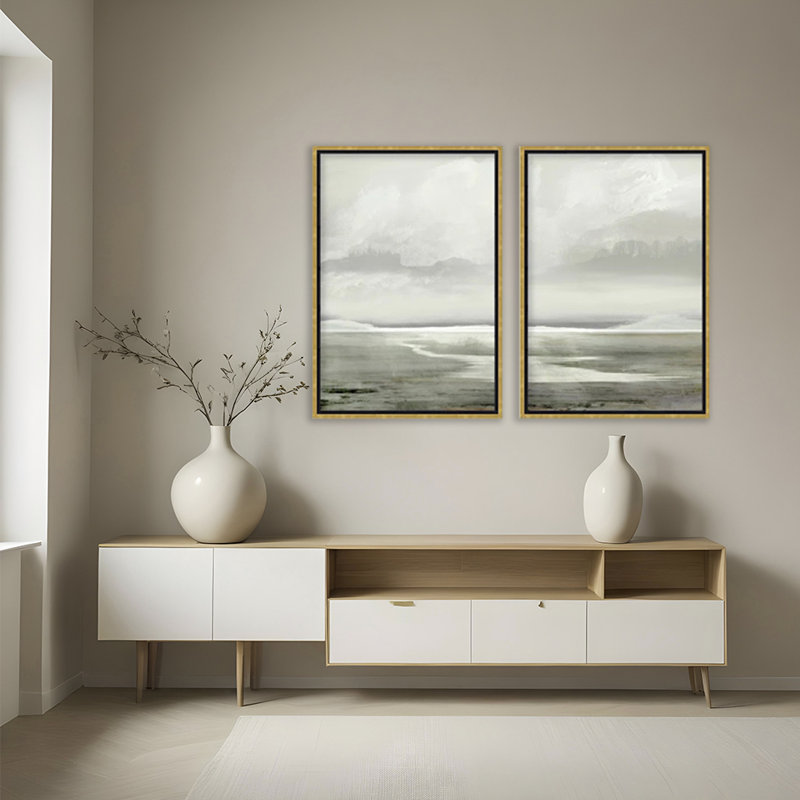 Diptyque inspiré de la nature par Dan Hobday, H 24 po x l 32 po
