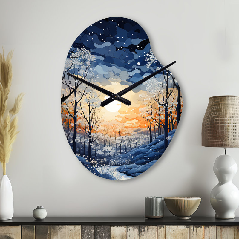 Horloge murale asymétrique forêt, Petit