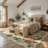 Garbrand Machine Washable Floral Farmhouse Area Rug with Non-Slip Backing for Living Room, Dining Room, Bedroom-845535415