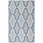 Rodgers Hand Woven Flat Weave Wool/Cotton Geometric Rug in Light Blue/Dark Blue-386753959