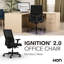 Chaise de travail à dossier moyen HON Ignition 2.0, inclinaison standard, structure noire, onyx-117026065-119729015-119729017