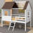 Emera Low Loft House Bed With Guardrails-1659283543