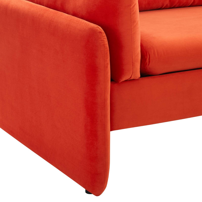 Autumn 81'' Velvet Sofa, Orange Velvet