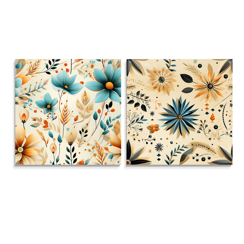 Horatio - ensemble de 2 verres muraux abstraits en acrylique, H 16 po x l 33 po