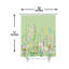 Rideau de bain Bird of Paradise 72 po x 72 po (180 x 180 cm), avec crochets, vert