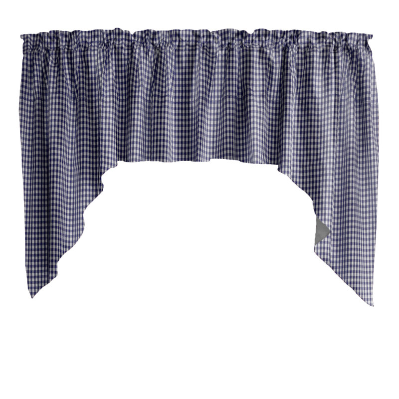 Cantonnière à carreaux Gingham, Marine