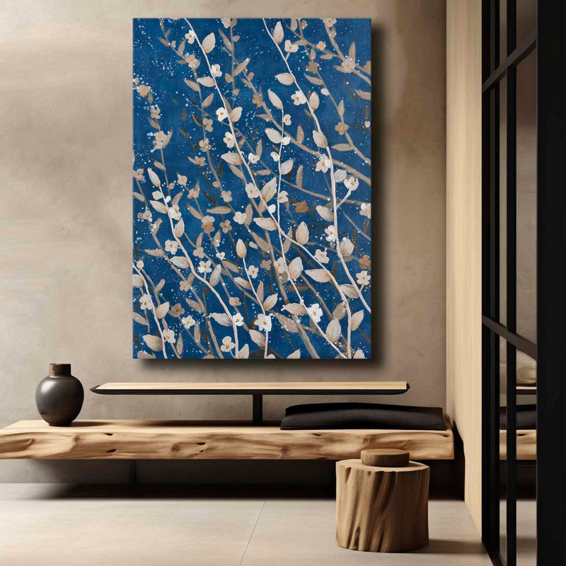 "Blue Blossom Branch", art mural sur toile