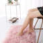 Tapis rose en fausse peau de mouton fabriqué à la main Divion-1136748215