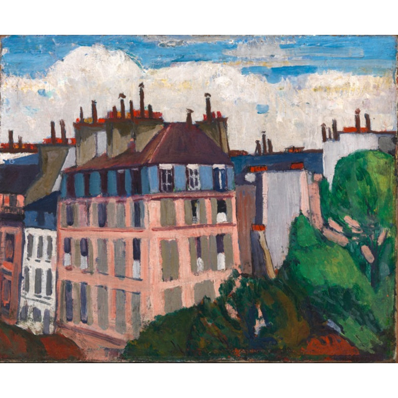 Rooftops, Paris Print by Grand Archives, Gold Single Picture Framed, 18'' H x 22'' W