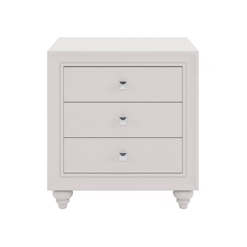 Table de chevet de style moderne avec 3 tiroirs