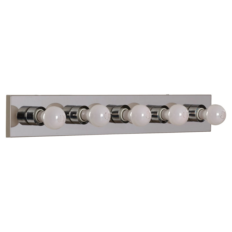Center Stage Five Light Wall / Bath from Generation Lighting , Brushed Stainless