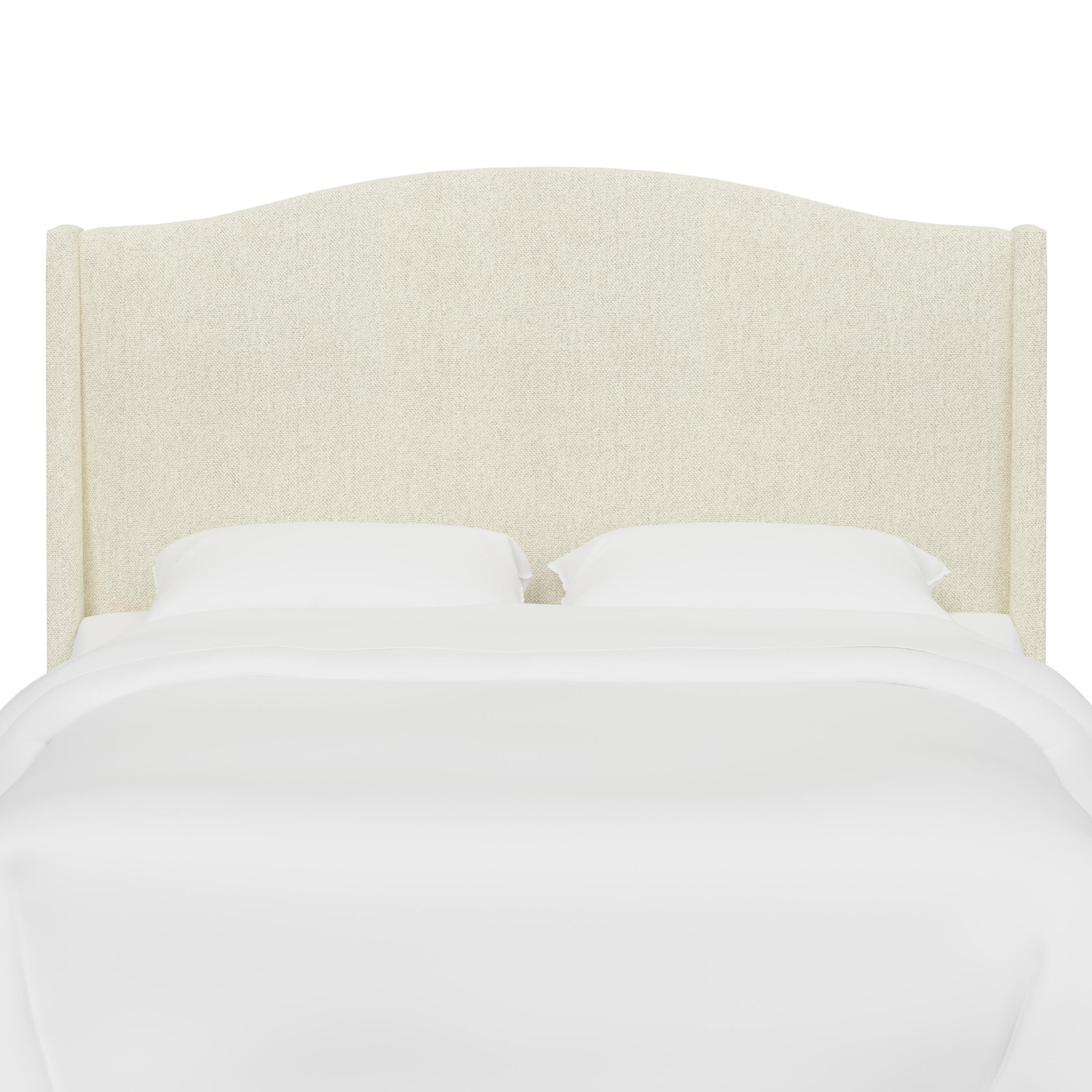 Byrd Upholstered Wingback Headboard, California King, Milsap Canvas Sustain® Tweed