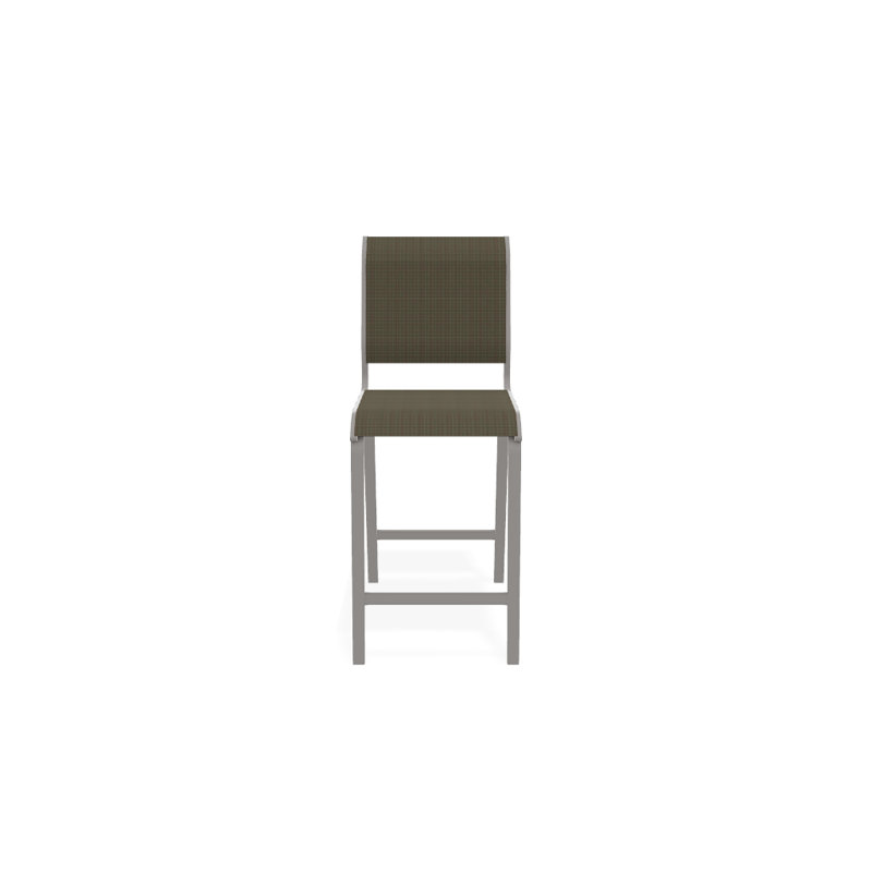 Tabouret de bar 26 po Holna, Tweed Sunbrella® brun, Gris chaleureux texturé