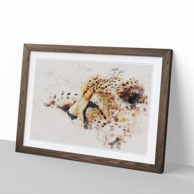 Cheetah Vol.1 - Framed Print, Walnut Framed, 65cm H x 90cm W x 2cm D
