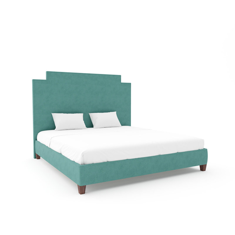 Lit avec rails 9 po Staunton I, Velours performance Caraïbes Posh Life, Blanc, Double