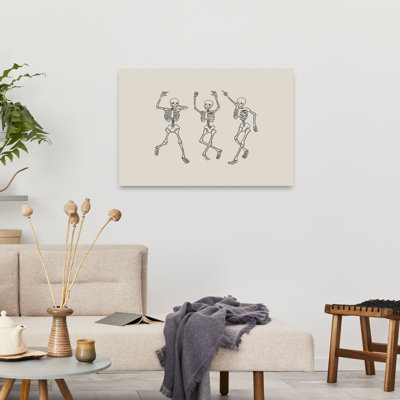 «Dancing Skeletons Party», impression d'art rétro rétro