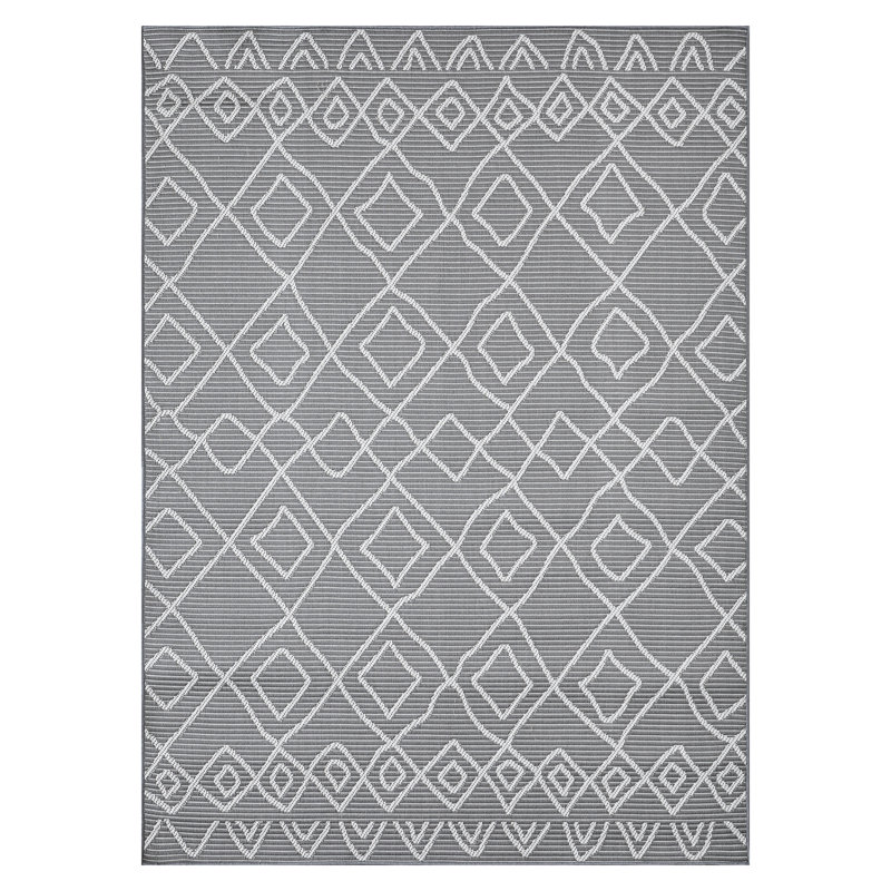 Keynon Washable Geometric Indoor / Outdoor Rug, Rectangle 3' x 5'
