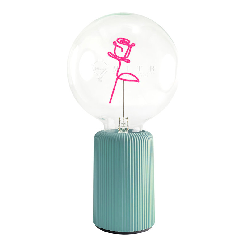 Ampoule ROSE rouge avec base Lampe de table PORTABLE Pop Nomad, Bleu, H 19 po x l 4,92 po x P 13 po
