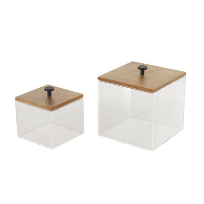 Simmone 2 Piece Acrylic Decorative Box Set