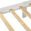 Lit plateforme simple en bois blanc avec tête de lit et support à 10 lattes, aucun sommier requis, lattes