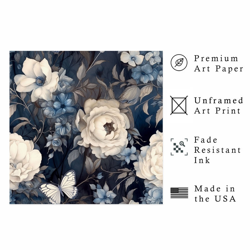 Reproduction d'art sans cadre, H 14 po x l 14 po