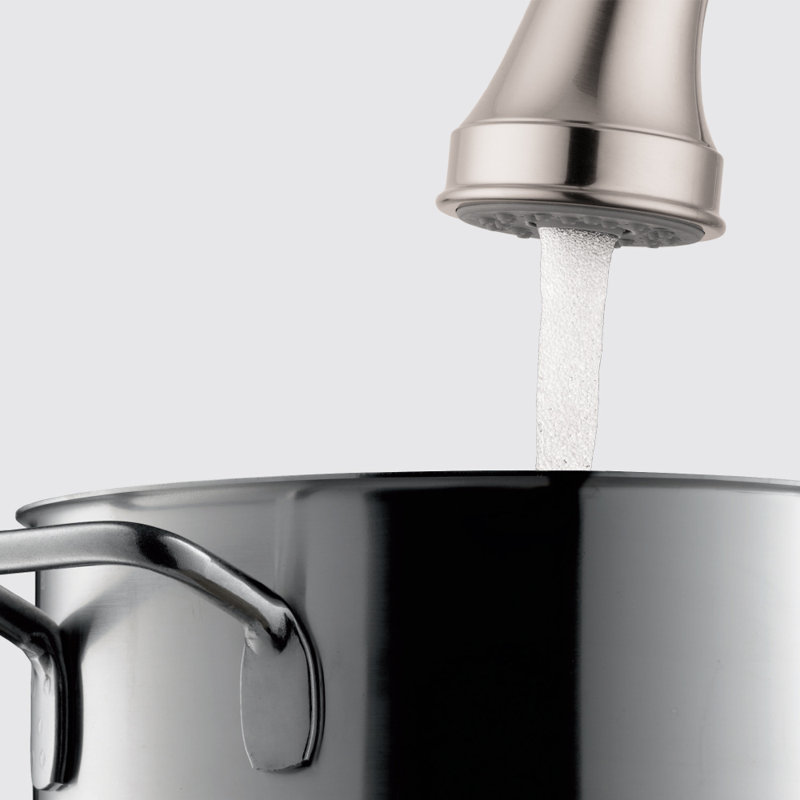 Robinet de cuisine à poignée simple Talis C, Acier optique, 1,75 gallon par minute
