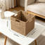 Ensemble de 3 paniers de rangement tissés à la main en ruppie maritime, organisateurs de cubes pliables pour les tablettes, le garde-manger, la cuisine et l'organisation de la salle de bain, rangement en osier naturel avec cadre en fer robuste-1273831403
