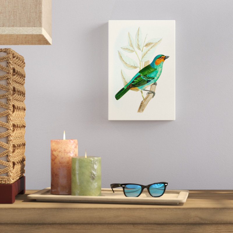 On Perch XI - Painting on Canvas, 30cm H x 20cm W, Wrapped Canvas