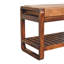 Banc de rangement rembourré en cuir Mellan